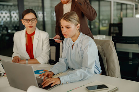 Effective collaboration with team members and tools is essential for success in the workspaceの写真素材