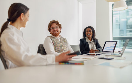 Collaboration with a diverse team is essential in todays modern office environmentの写真素材