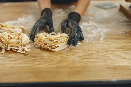 Artisan Pasta Making Experience the joy of creating fresh, handmade noodles from scratchの写真素材