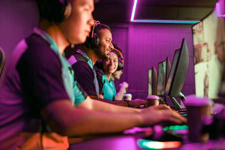 Esports players showcase their skills and passion for competitive gaming during intense matches