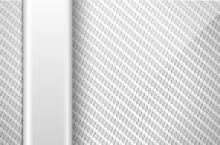 Vector silver white carbon fiber background with light vertical plastic line element. Industrial design illustration.のイラスト素材