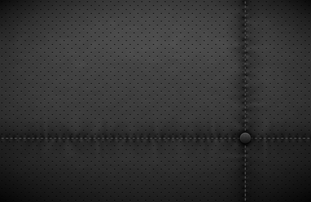 Vector dark gray perforated leather texture wallpaper. Realistic charcoal perforated background. Black dotted pattern. Car seat material designのイラスト素材
