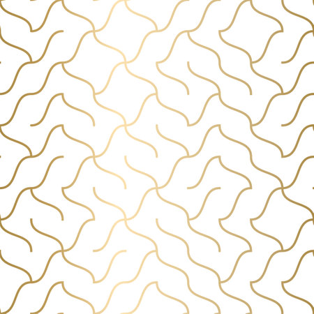 Geometric seamless pattern background. simple graphic print. vector wavy line texture. Modern swatch. Minimalistic wrapping paper. Stylish monochrome trellis grid. Trendy hipster sacred geometry.のイラスト素材
