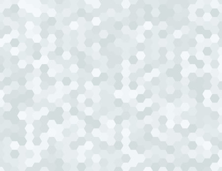 Seamless abstract vector hexagon glitter silver cloth techno texture. Disco hex gray pixel...