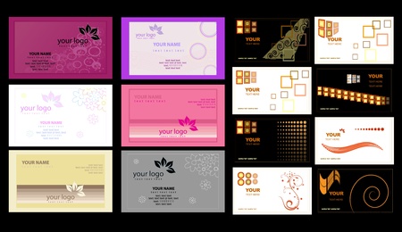 Color Business Cards vector illustrationのイラスト素材