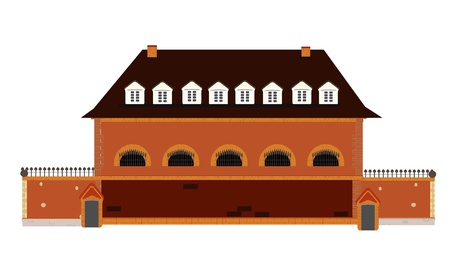 old prison vectorのイラスト素材