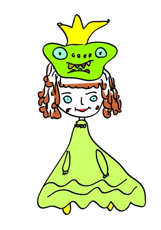 princess frog vectorのイラスト素材