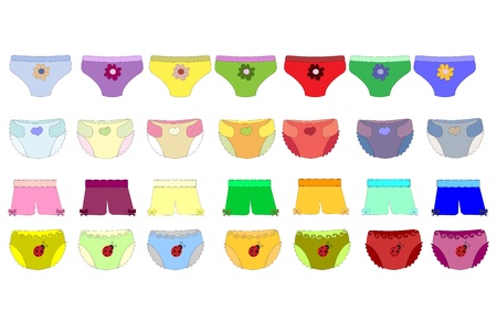 children's panties, diapers vectorのイラスト素材