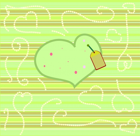 Valentine card with heart vectorのイラスト素材