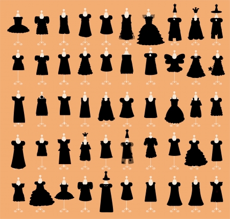 Little Black Dresses Setのイラスト素材