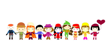 group of childrenのイラスト素材