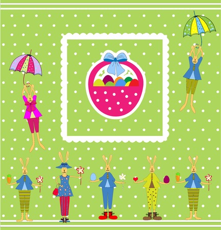 easter bunny. easter cardのイラスト素材