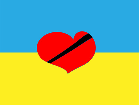 Flag of Ukraine. のイラスト素材