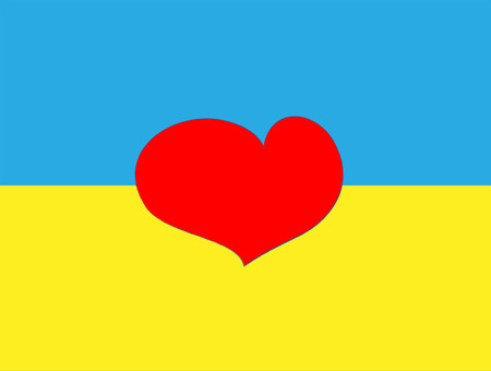 Flag of Ukraine. のイラスト素材