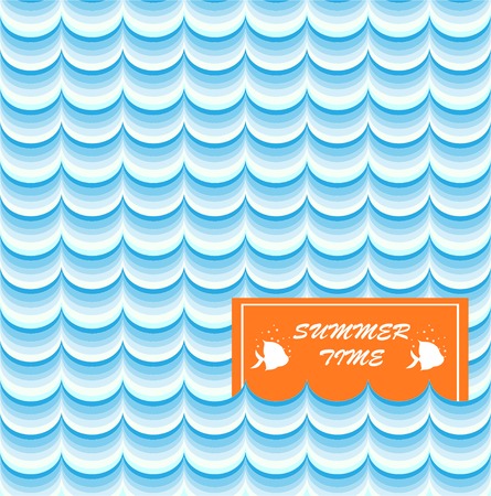 Summer Card Print vector art illustration cutのイラスト素材