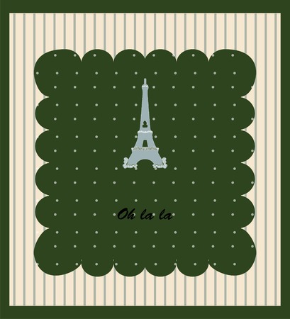 Touristic Retro Vintage Greeting sign, Typographical background &quot;Greetings from Paris&quot;, Vector design. Texture effects can be easily turned off.のイラスト素材