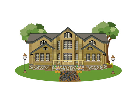 home icon art vector illustration on a white backgroundのイラスト素材