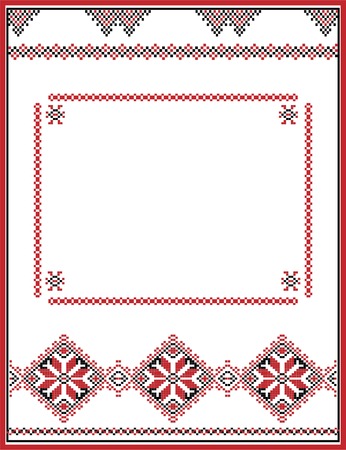 Embroidery abstract template frame for your のイラスト素材