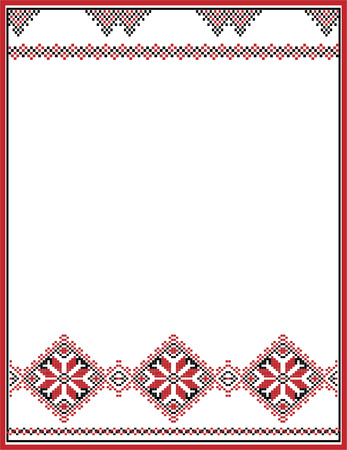 Embroidery abstract template frame for your のイラスト素材