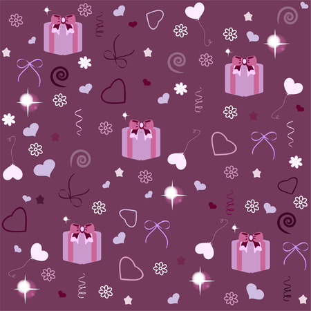 Seamless pattern with gift boxesのイラスト素材
