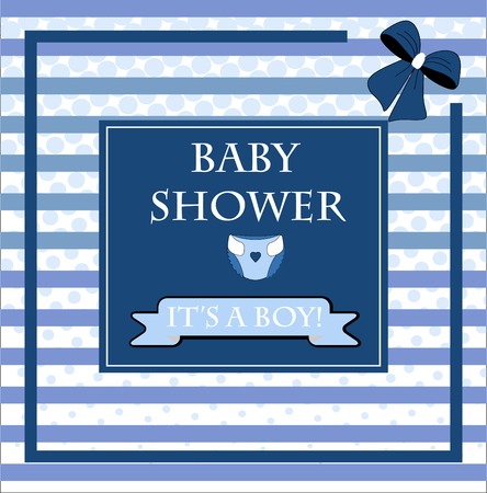 baby shower card for baby boyのイラスト素材