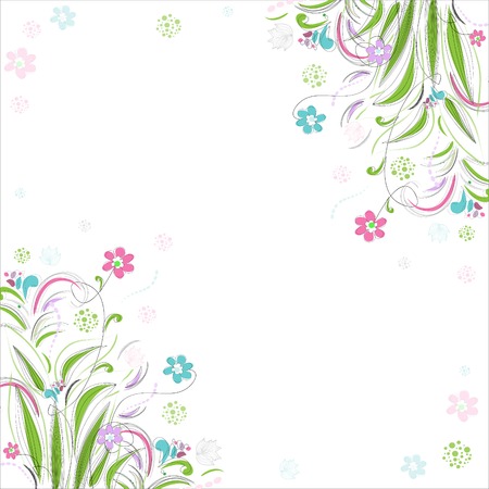 Vintage floral background. Beautiful frame with flowersのイラスト素材