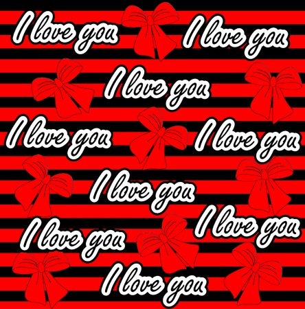 Vector love you seamless pattern. Colorful love youのイラスト素材