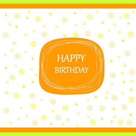 happy birthday card ribbon bowのイラスト素材