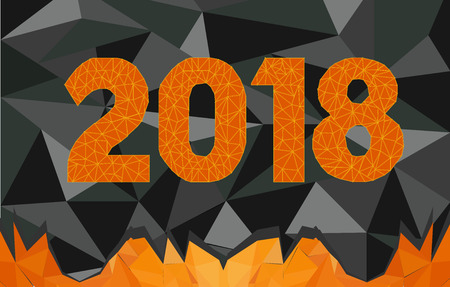 low poly 2018のイラスト素材