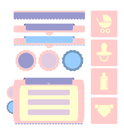 Colorful set of beautiful ribbonsのイラスト素材