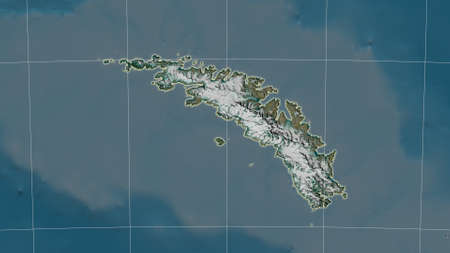 South Georgia area map in the Azimuthal Equidistant projection. satellite imagery. Full composition...