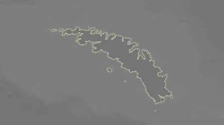 South Georgia area map in the Azimuthal Equidistant projection. grayscale elevation map. Clean shape without bordersの写真素材