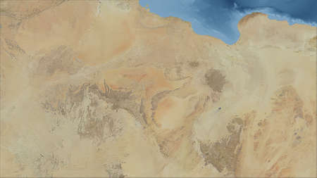 Libya. Close-up perspective of the country - no outline. satellite imageryの写真素材