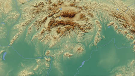 Slovakia. Close-up perspective of the country - no outline. topographic relief map
