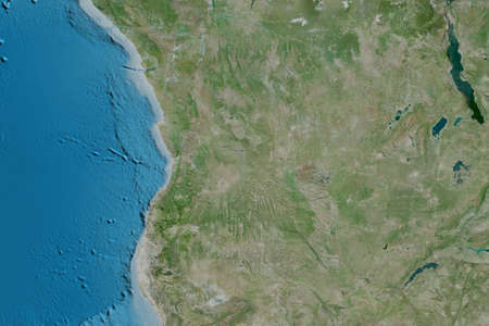 Extended area of Angola. Satellite imagery. 3D renderingの写真素材