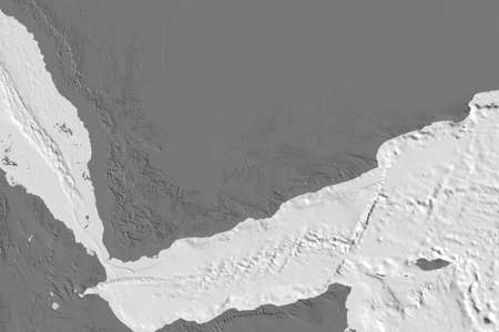 Extended area of Yemen. Bilevel elevation map. 3D renderingの写真素材