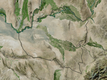 Kunduz, province of Afghanistan. High resolution satellite mapの写真素材