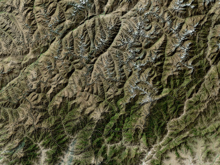 Nuristan, province of Afghanistan. High resolution satellite mapの写真素材