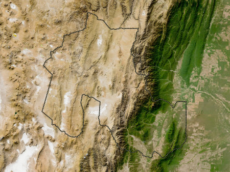 Jujuy, province of Argentina. Low resolution satellite mapの写真素材