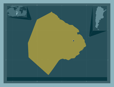 Ciudad de Buenos Aires, federal district of Argentina. Solid color shape. Corner auxiliary location mapsの写真素材