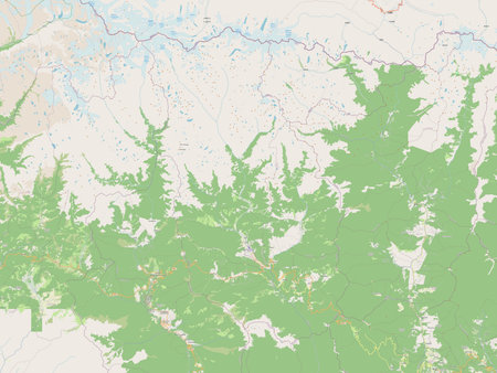 Bumthang, district of Bhutan. Open Street Map