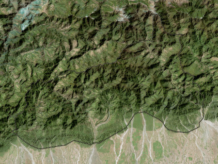 Samdrupjongkhar, district of Bhutan. High resolution satellite mapの写真素材