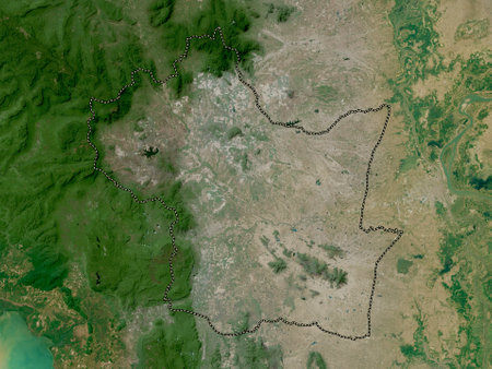 Kampong Speu, province of Cambodia. High resolution satellite mapの写真素材
