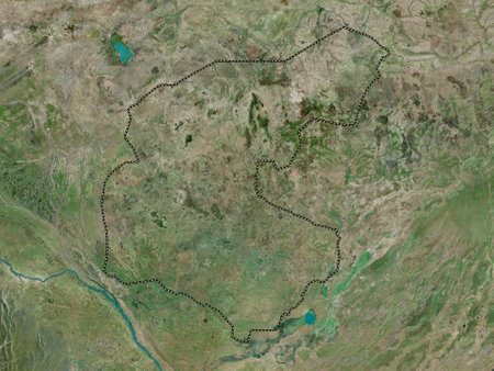 Guera, region of Chad. High resolution satellite mapの写真素材