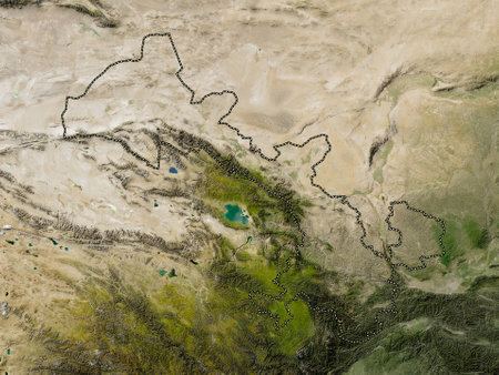 Gansu, province of China. Low resolution satellite mapの写真素材