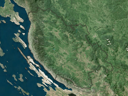 Licko-Senjska, county of Croatia. High resolution satellite mapの写真素材