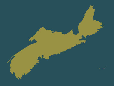 Nova Scotia, province of Canada. solid color shapeの写真素材