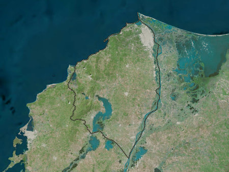 Atlantico, department of Colombia. High resolution satellite mapsの写真素材