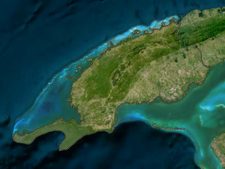 Pinar del Rio, province of Cuba. Low resolution satellite mapsの写真素材