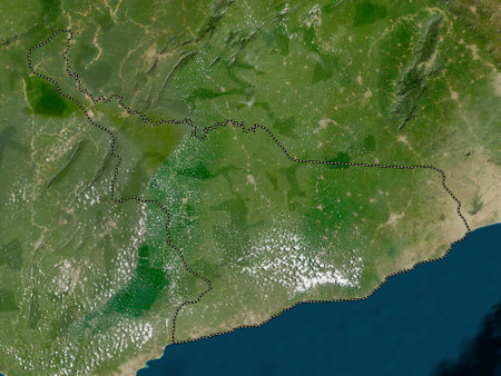 Central, region of Ghana. Low resolution satellite mapsの写真素材